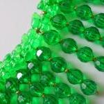 Green Sparkle Bib Necklace